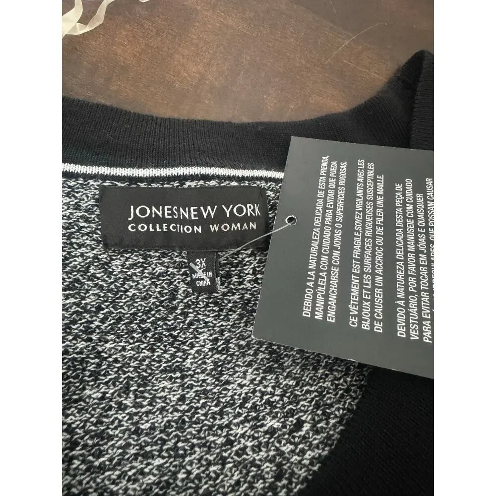 Jones New York Gray and Black Knitted Sleeveless Top 3X NWT - Picture 11 of 11